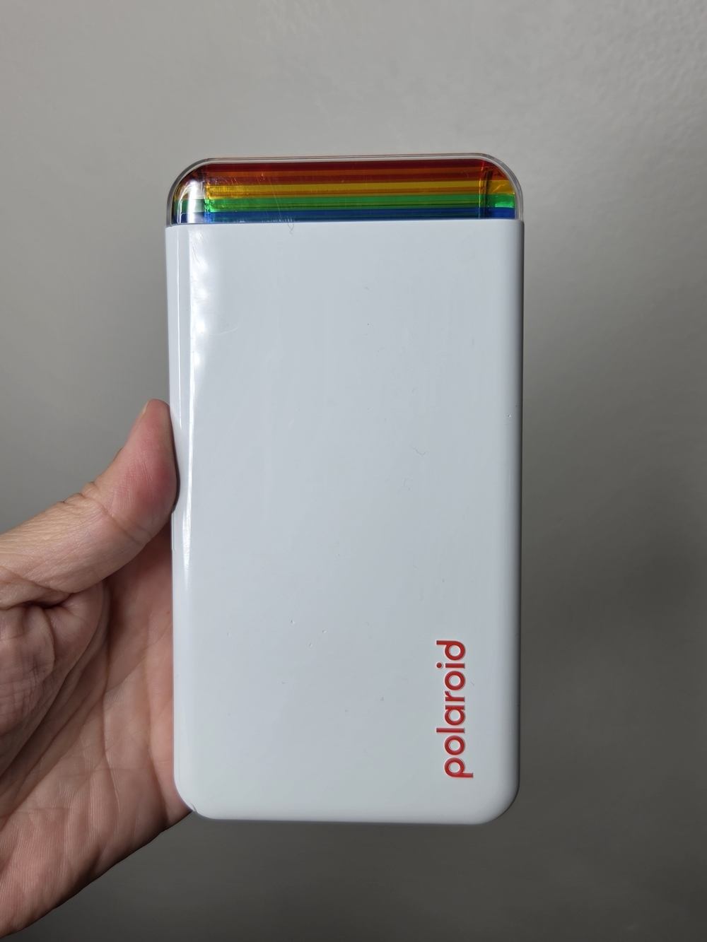 Polaroid Portable Photo Printer 2×3 - White with Rainbow Accent
